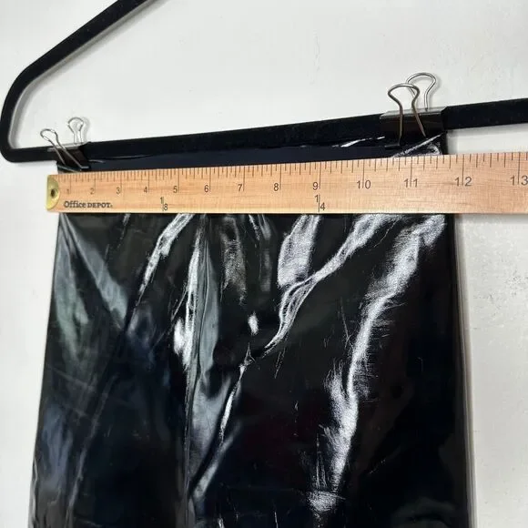 Commando Black Shiny Crackle Faux-Patent Legging High Shine High Rise Stretch SM - Picture 9 of 15